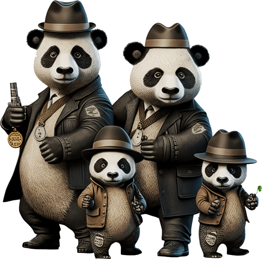 Panda Motion panda famille