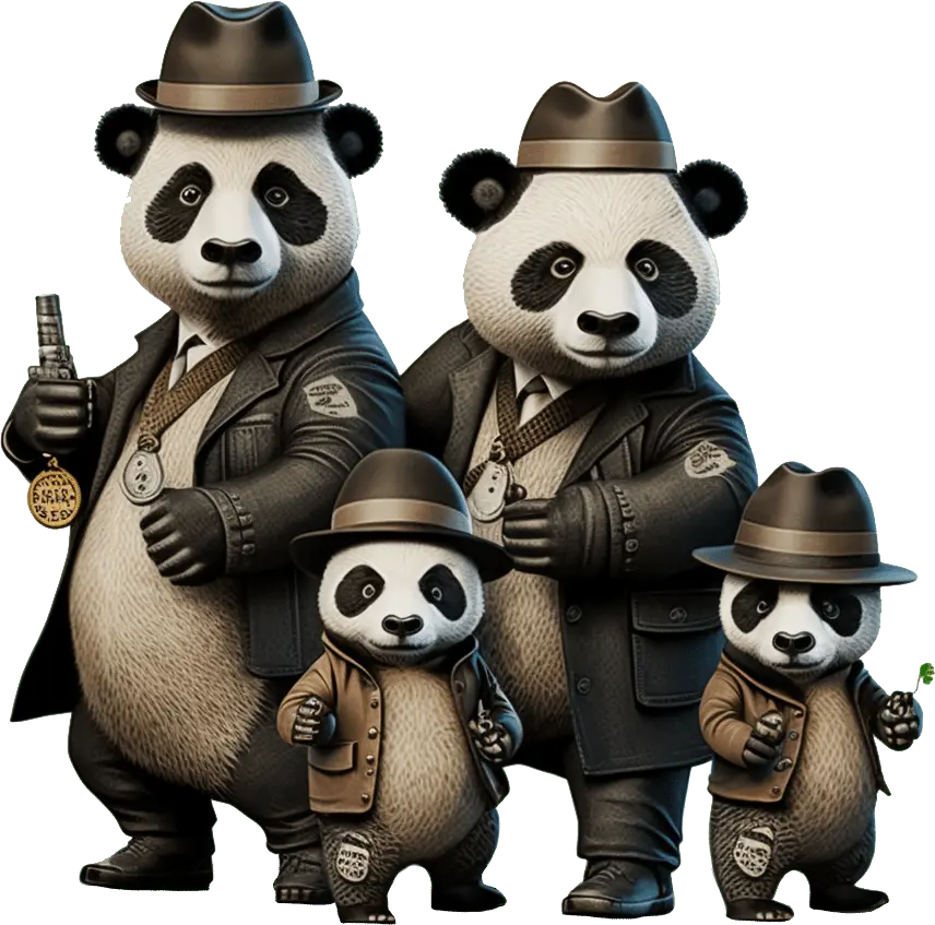 Panda Motion panda famille